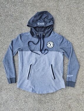 Baseballism Pullover Hoodie Gray Black Sweatshirt Jacket Mens Size Small